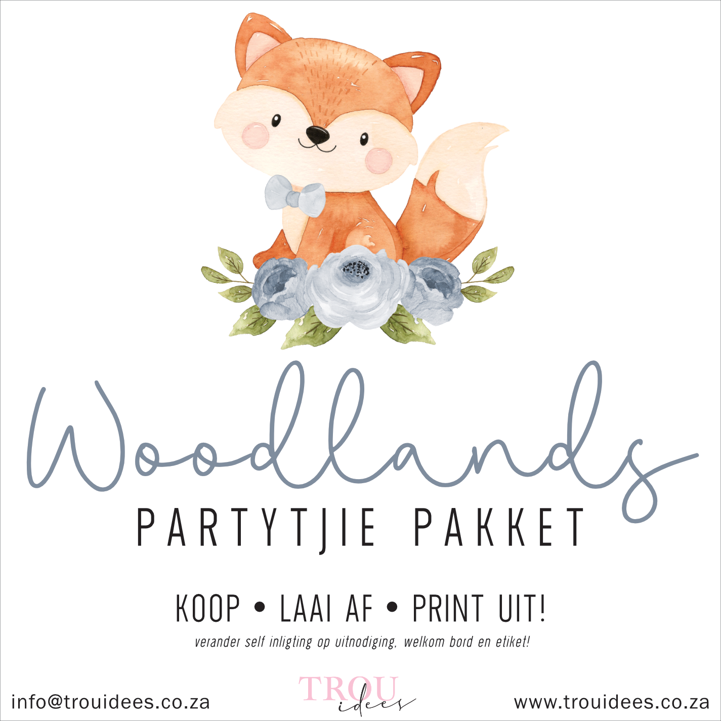 Woodlands Children's Party Stationery